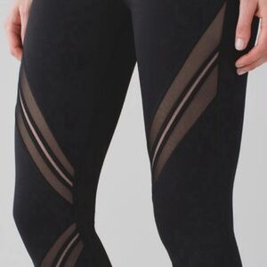 lululemon athletica Black Mesh-Panel Leggings